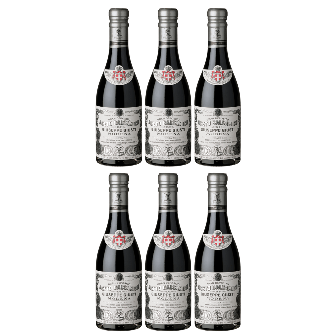 Giuseppe Giusti Aceto Balsamico Giusti 'Il Profumato' Balsamessig aus Modena, ca. 6 Jahre gereift Italien (6 x 0,25l) - Versanel - Lebensmittel