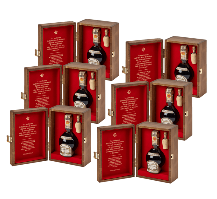 Giuseppe Giusti Aceto Balsamico Tradiz. di Modena DOP Extravecchio Traditioneller Balsamessig aus Modena, ca. 30 Jahre gereift Italien (6 x 0,1l) - Versanel - Lebensmittel