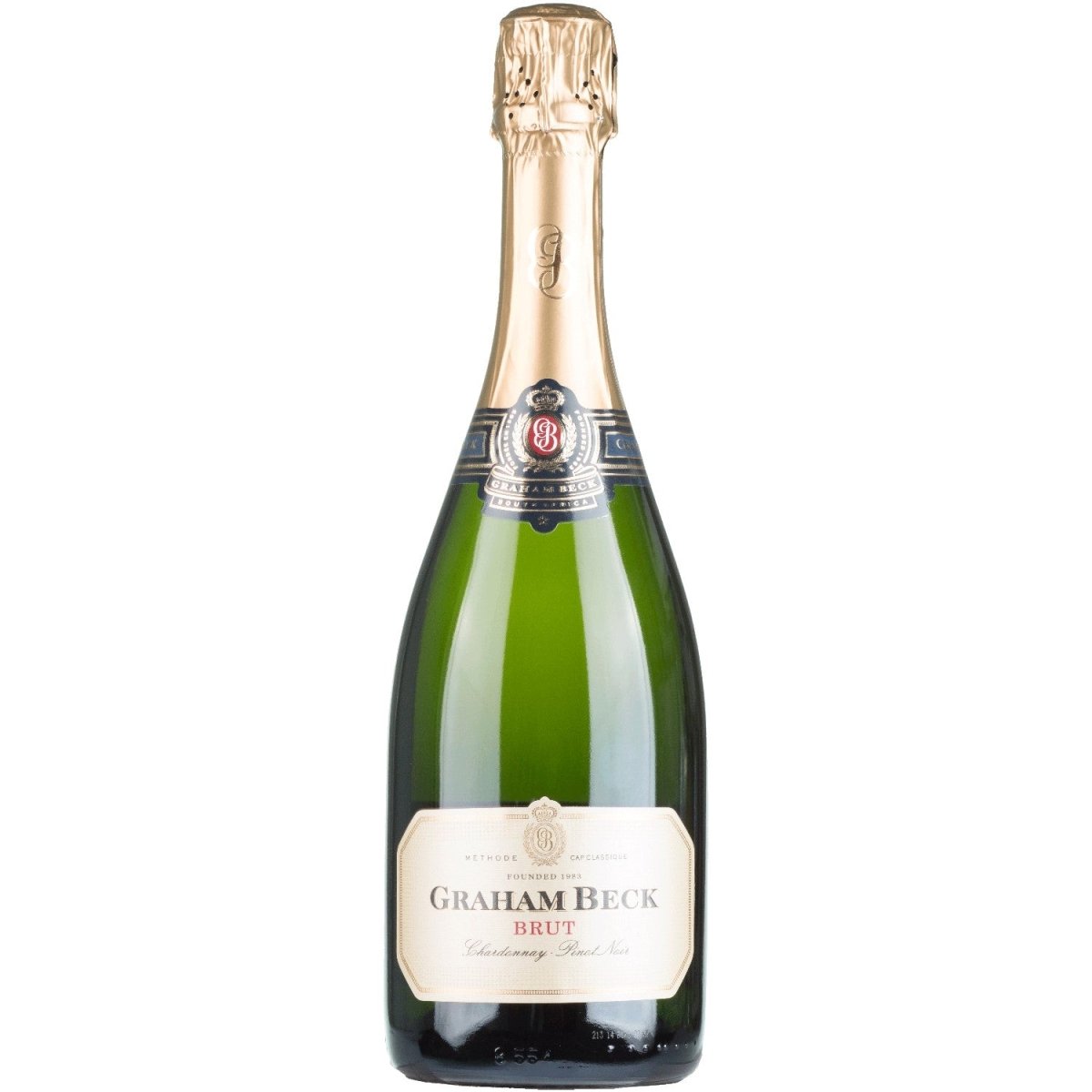 Graham Beck Cap Classique MCC Brut Pinot Noir Chardonnay Schaumwein weiß Südafrika (12 x 0,75l) - Versanel - 