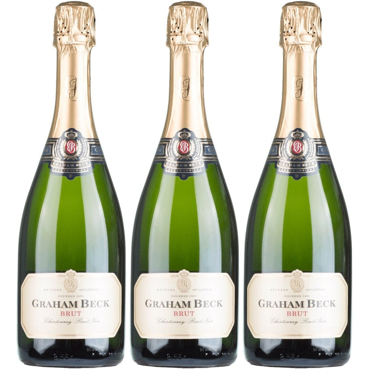 Graham Beck Cap Classique MCC Brut Pinot Noir Chardonnay Schaumwein weiß Südafrika (3 x 0,75l) - Versanel - 