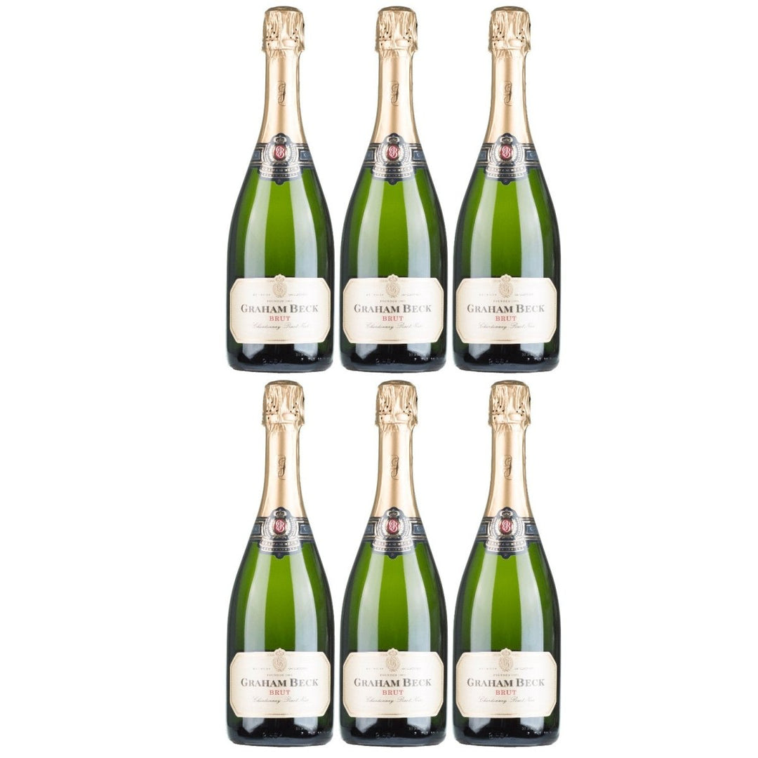 Graham Beck Cap Classique MCC Brut Pinot Noir Chardonnay Schaumwein weiß Südafrika (6 x 0,75l) - Versanel - 