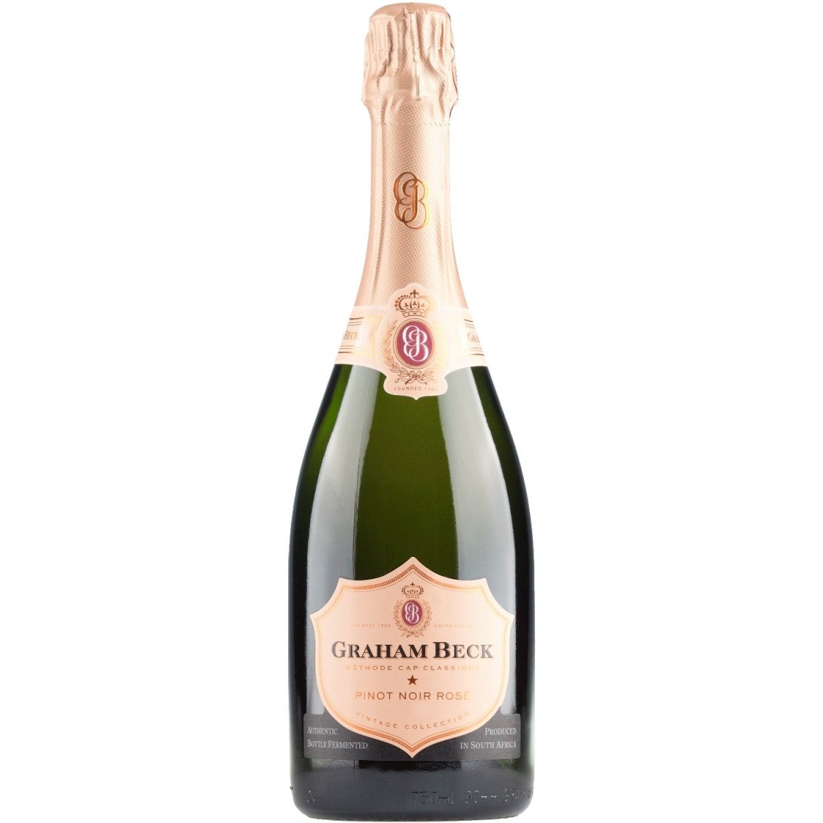 Graham Beck Cap Classique MCC Pinot Noir Rosé Vintage Schaumwein Südafrika (12 x 0,75l) - Versanel - 