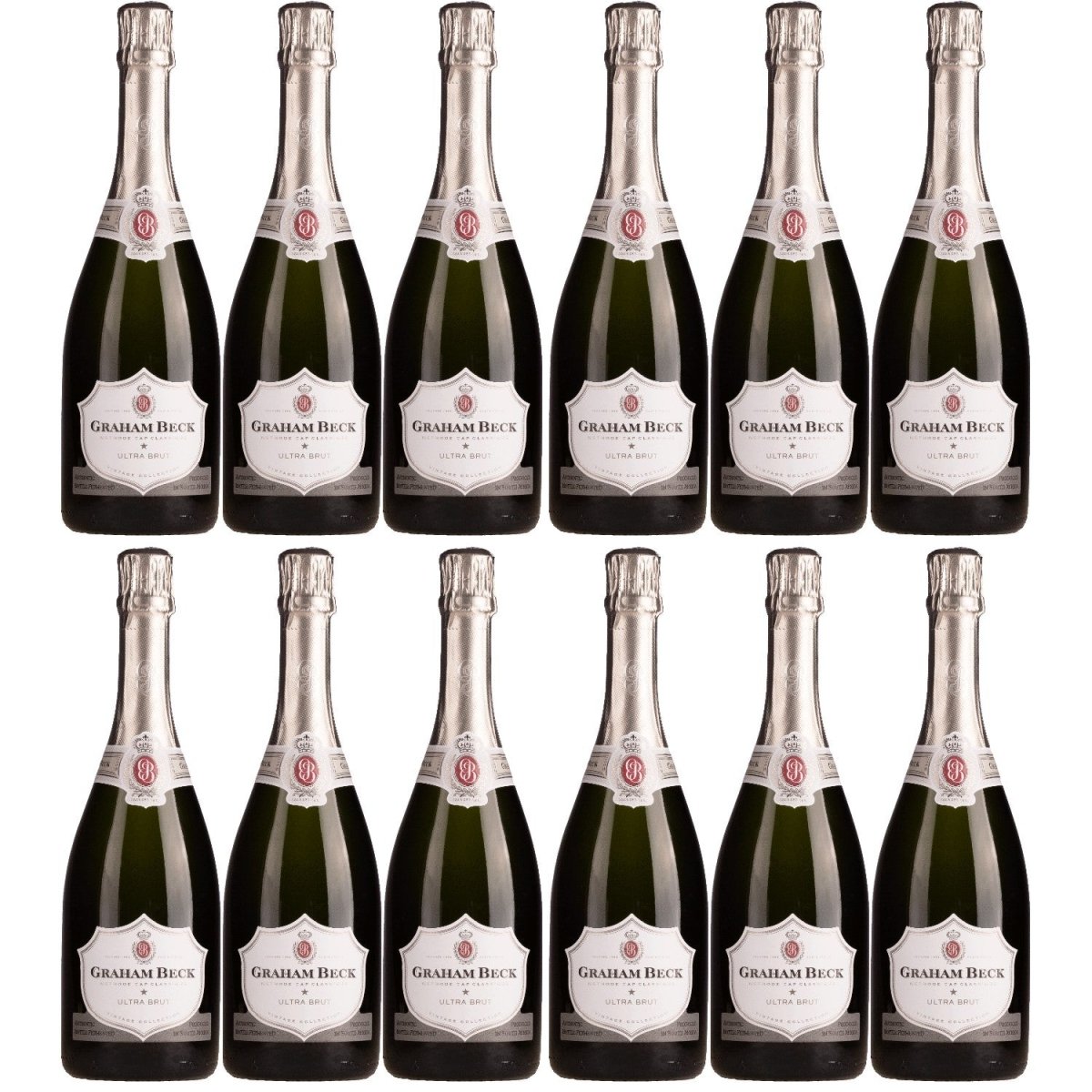 Graham Beck Cap Classique MCC Ultra Brut Zero Dosage Vintage Schaumwein weiß Südafrika (12 x 0,75l) - Versanel - 