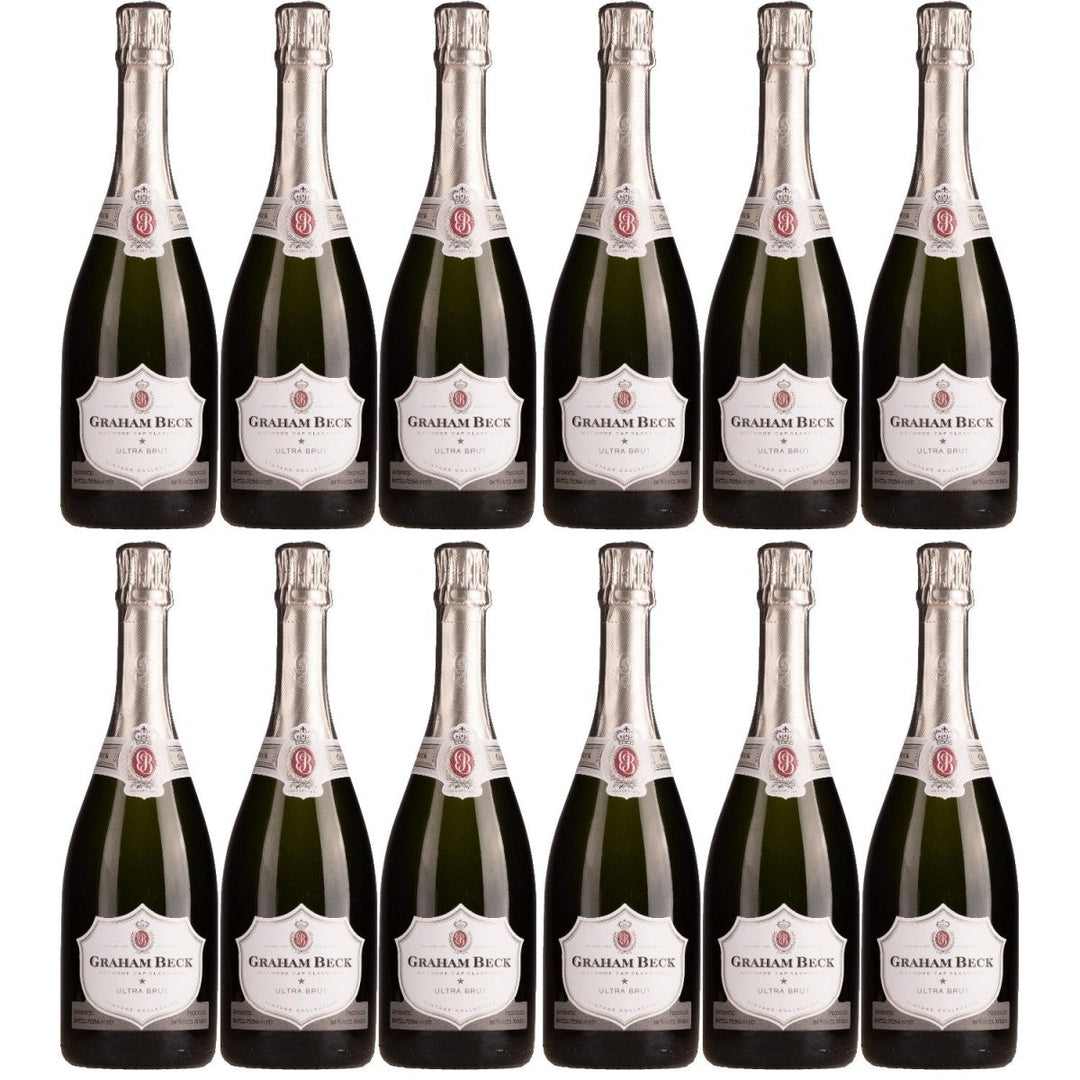 Graham Beck Cap Classique MCC Ultra Brut Zero Dosage Vintage Schaumwein weiß Südafrika (12 x 0,75l) - Versanel - 