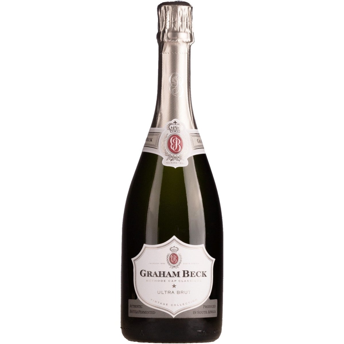 Graham Beck Cap Classique MCC Ultra Brut Zero Dosage Vintage Schaumwein weiß Südafrika (12 x 0,75l) - Versanel - 