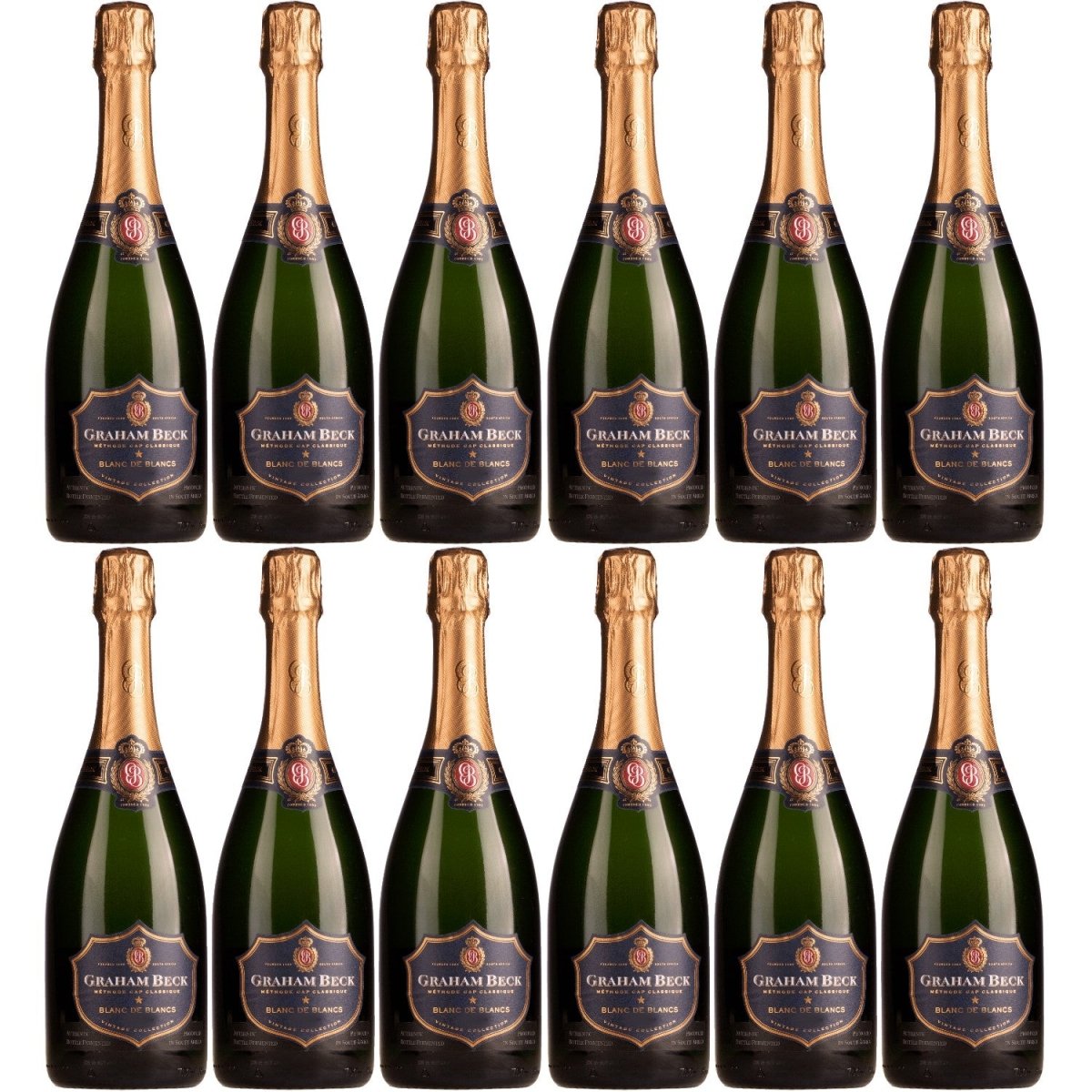 Graham Beck MCC Brut Blanc de Blancs Vintage Schaumwein weiß Südafrika (12 x 0,75l) - Versanel - 