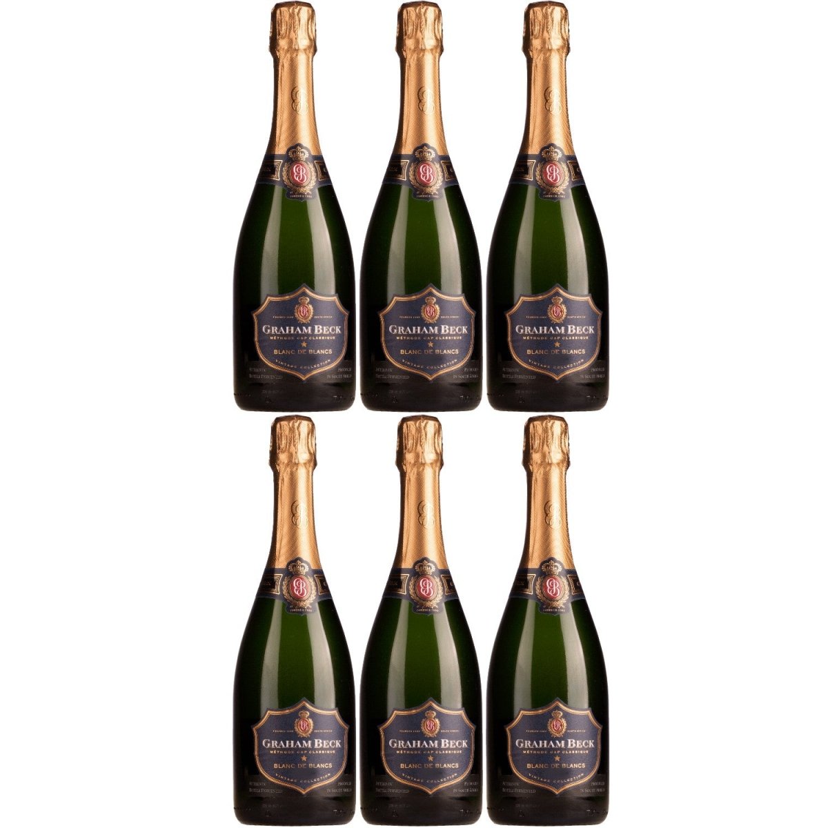 Graham Beck MCC Brut Blanc de Blancs Vintage Schaumwein weiß Südafrika (6 x 0,75l) - Versanel - 