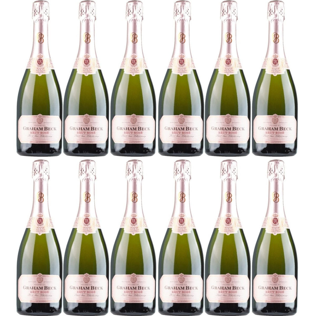 Graham Beck MCC Brut Rosé Chardonnay Pinot Noir Schaumwein rosé Südafrika (12 x 0,75l) - Versanel - 