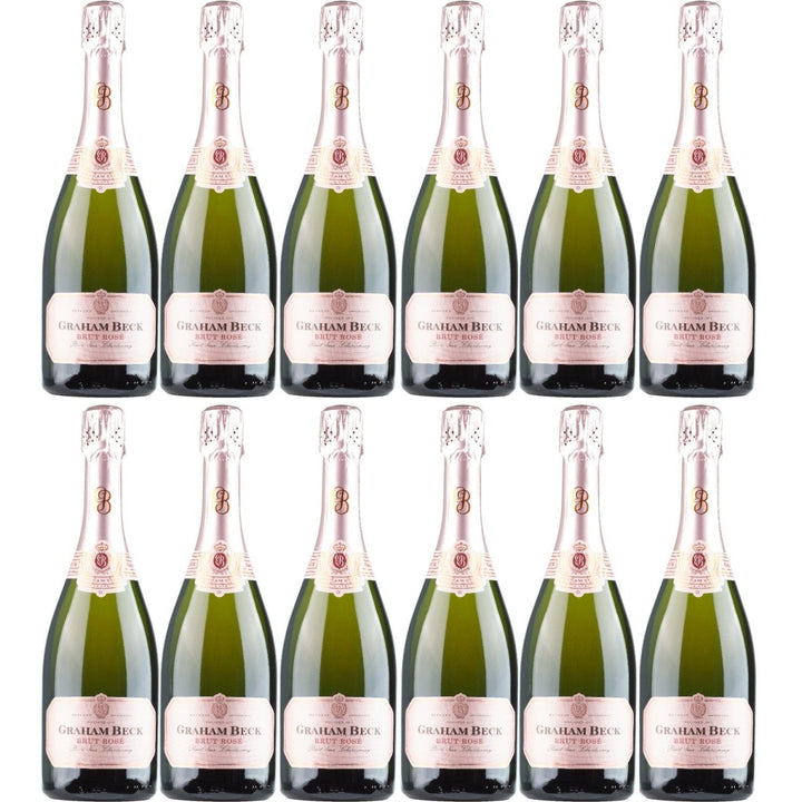 Graham Beck MCC Brut Rosé Chardonnay Pinot Noir Schaumwein rosé Südafrika (12 x 0,75l) - Versanel - 