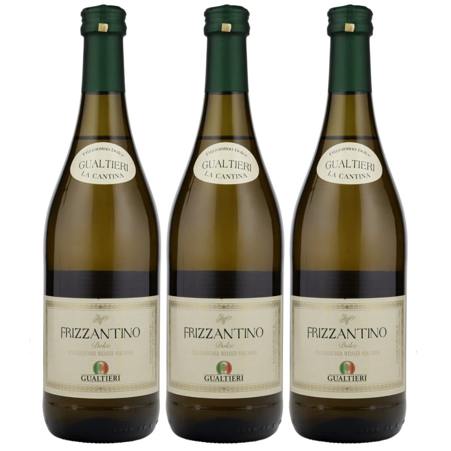 Gualtieri Frizzantino Bianco Dolce Weiss Perlwein Weisswein Italien (3 x 0,75l) - Versanel - 