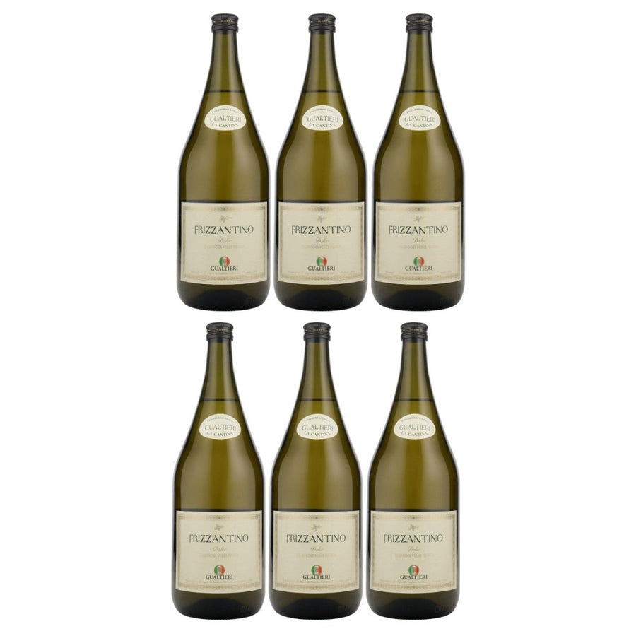 Gualtieri Frizzantino Bianco Dolce Weiss Perlwein Weisswein Italien (6 x 1,5l) - Versanel - 