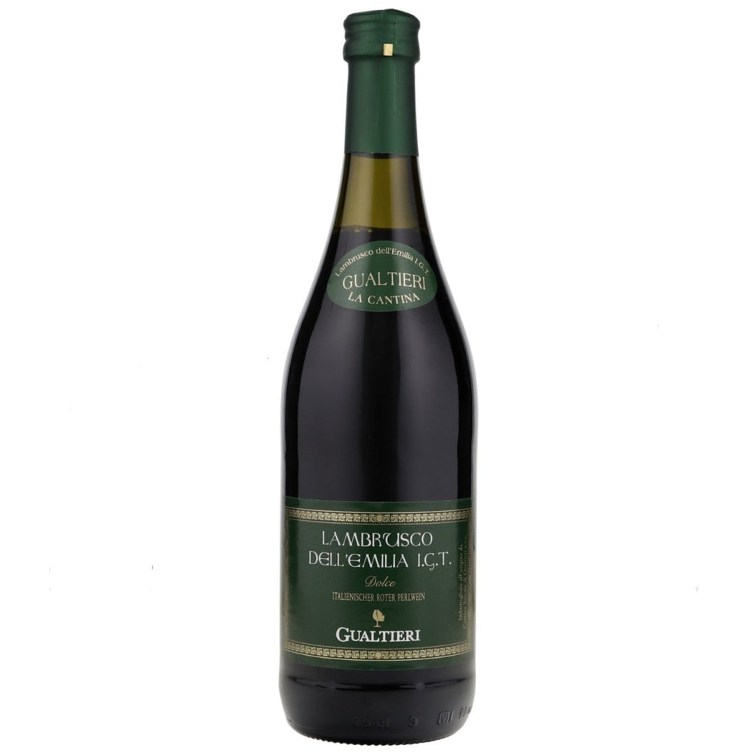 Gualtieri Lambrusco Dell Emilia Süss Dolce I.G.T. Roter Perlwein Rotwein Italien (12 x 0,75l) - Versanel - 