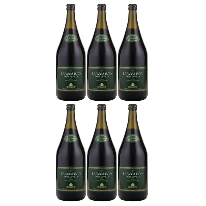 Gualtieri Lambrusco Dell Emilia Süss Dolce Rot Rotwein Italien (6 x 1,5l) - Versanel - 