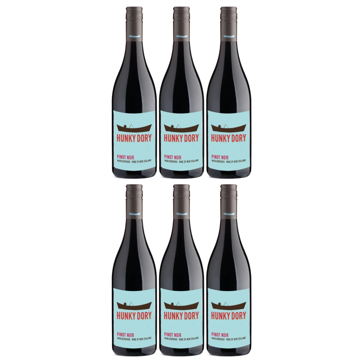 Hunky Dory Pinot Noir Marlborough Rotwein Wein trocken Neuseeland (6 x 0.75l) - Versanel - 