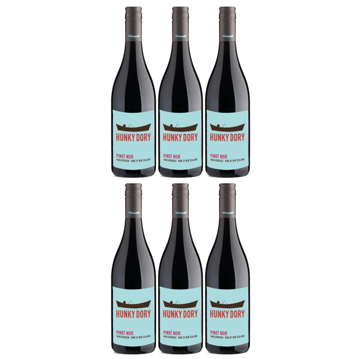 Hunky Dory Pinot Noir Marlborough Rotwein Wein trocken Neuseeland (6 x 0.75l) - Versanel - 