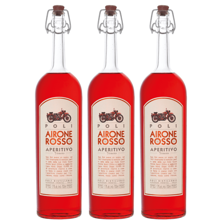 Jacopo Poli Airone Rosso Aperitivo Likör Rot Italien (3 x 0,7l) - Versanel - Spirituose