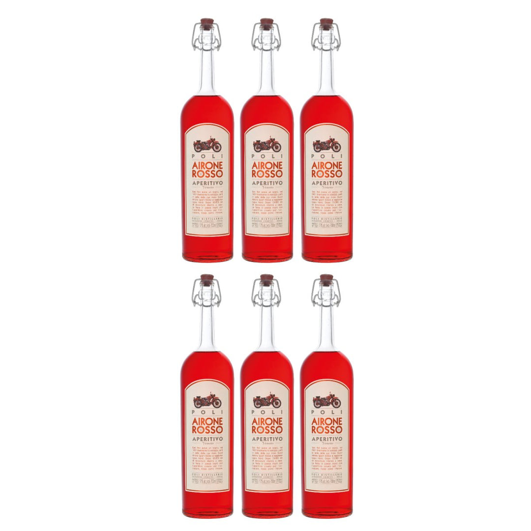 Jacopo Poli Airone Rosso Aperitivo Likör Rot Italien (6 x 0,7l) - Versanel - Spirituose