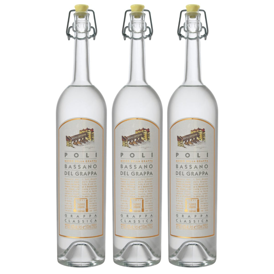 Jacopo Poli Bassano Classica Grappa Italien (3 x 0,5l) - Versanel - Spirituose