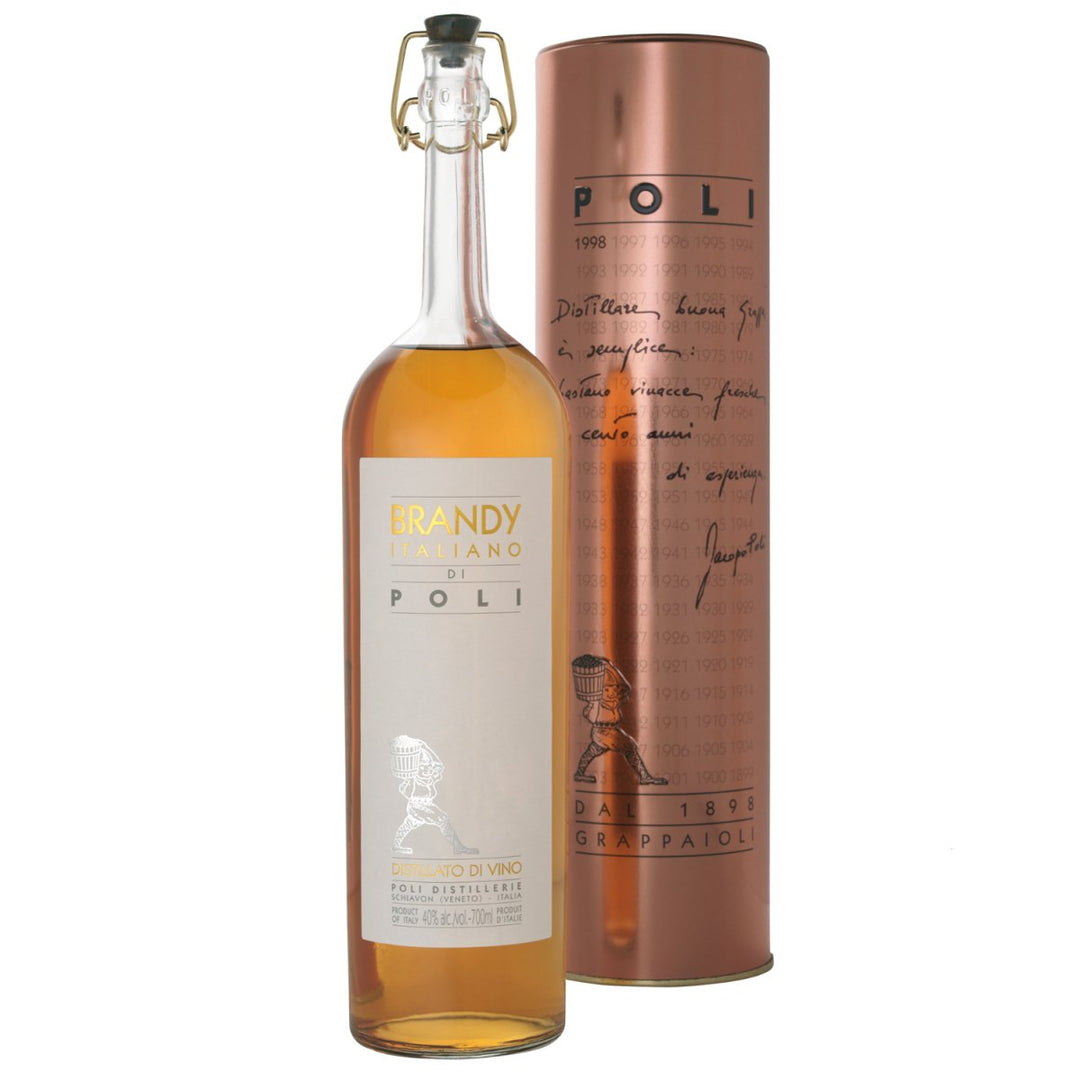 Jacopo Poli Brandy Italiano Italien in schöner Metalldose (6 x 0,7l) - Versanel - Spirituose