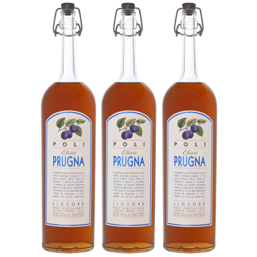 Jacopo Poli Elisir Prugna Liquore Likör Pflaume Italien (3 x 0,7l) - Versanel - Spirituose
