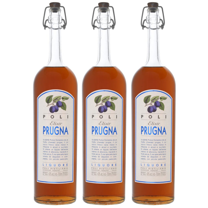 Jacopo Poli Elisir Prugna Liquore Likör Pflaume Italien (3 x 0,7l) - Versanel - Spirituose