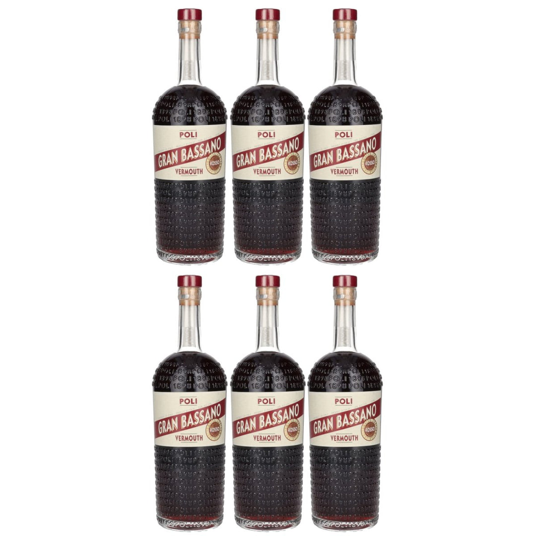 Jacopo Poli Gran Bassano Rosso Vermouth Wermut Rot Italien (6 x 0,7l) - Versanel - Spirituose