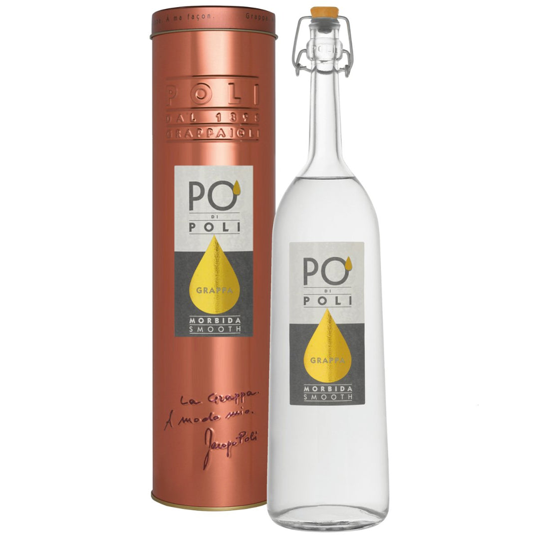 Jacopo Poli Po' di Poli Morbida Grappa Italien in schöner Metalldose (1 x 0,7l) - Versanel - Spirituose