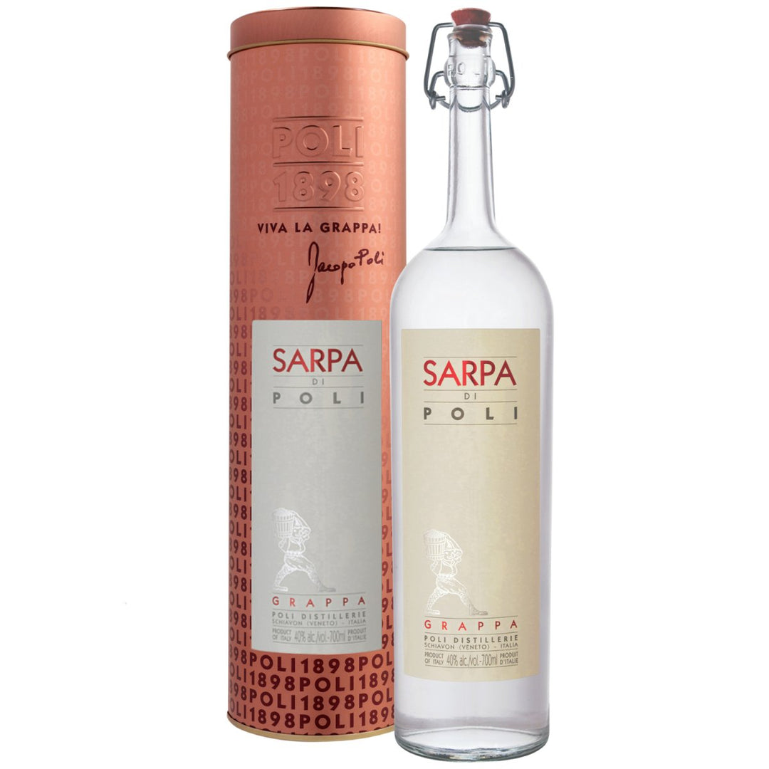 Jacopo Poli Sarpa di Poli Grappa Italien in schöner Metalldose (3 x 0,7l) - Versanel - Spirituose