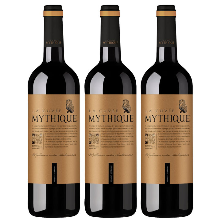 La Cuvée Mythique Rouge Rotwein Wein Trocken Pays d'Oc Frankreich (3 x 0,75l) - Versanel - Wein