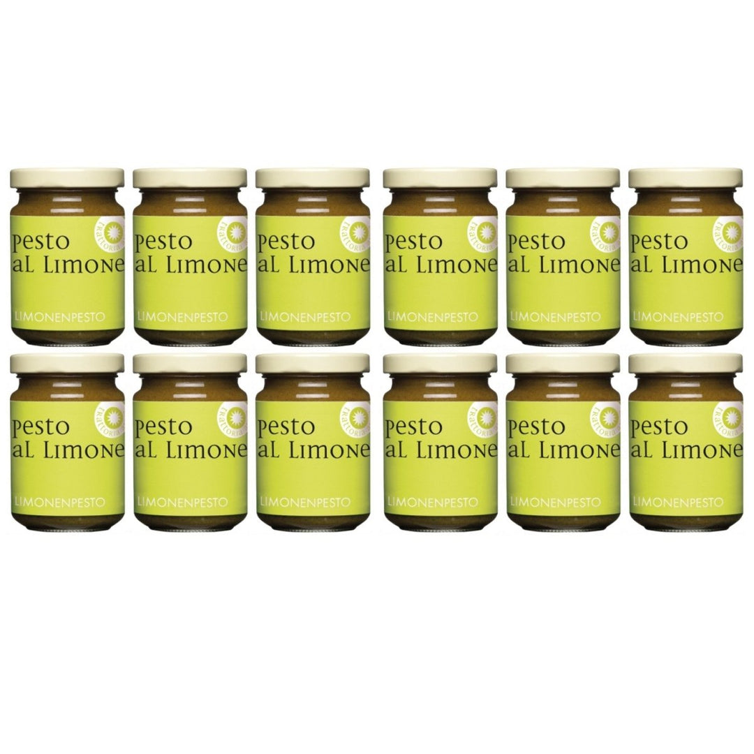 La Gallinara Trattoria Anna Pesto al Limone Pesto mit Zitrone Italien (12 x 130g) - Versanel - 