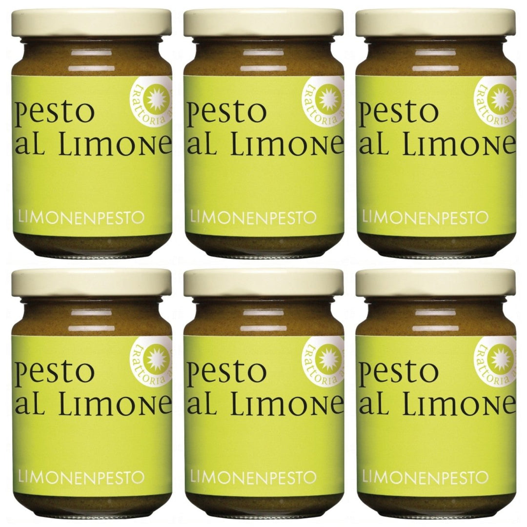 La Gallinara Trattoria Anna Pesto al Limone Pesto mit Zitrone Italien (6 x 130g) - Versanel - 