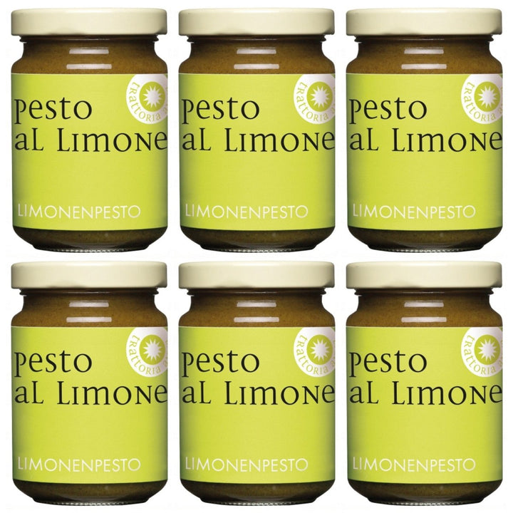 La Gallinara Trattoria Anna Pesto al Limone Pesto mit Zitrone Italien (6 x 130g) - Versanel - 