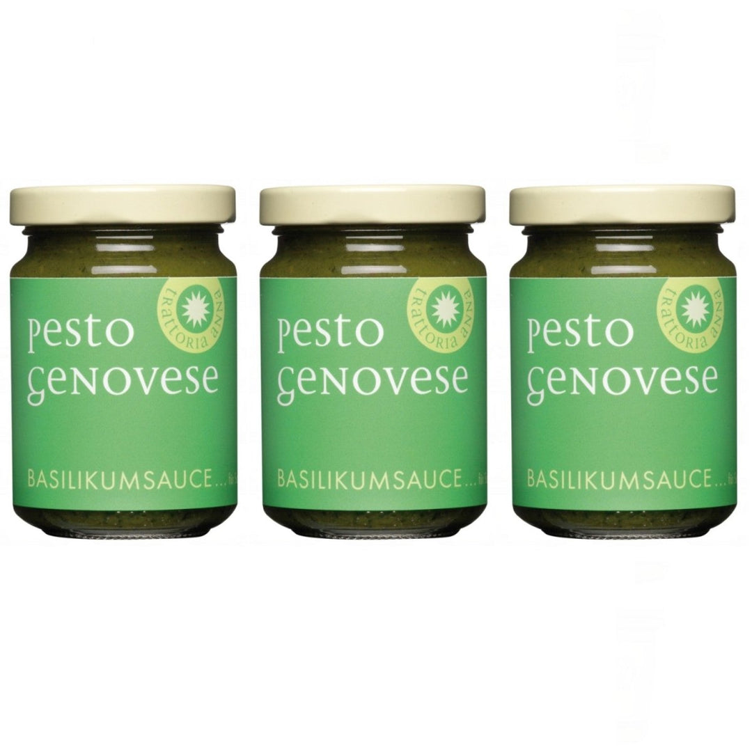 La Gallinara Trattoria Anna Pesto Genovese Pesto nach genueser Art Italien (3 x 130g) - Versanel - 