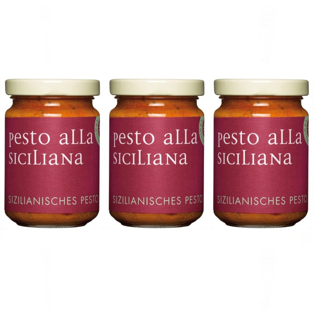 La Gallinara Trattoria Anna Pesto Siciliano Sizilianisches Pesto Italien (3 x 130g) - Versanel - 