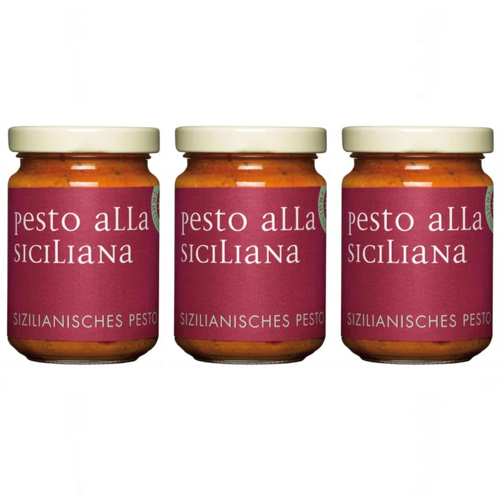 La Gallinara Trattoria Anna Pesto Siciliano Sizilianisches Pesto Italien (3 x 130g) - Versanel - 