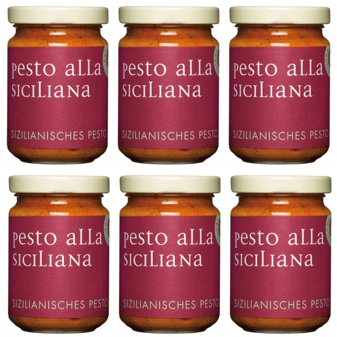 La Gallinara Trattoria Anna Pesto Siciliano Sizilianisches Pesto Italien (6 x 130g) - Versanel - 