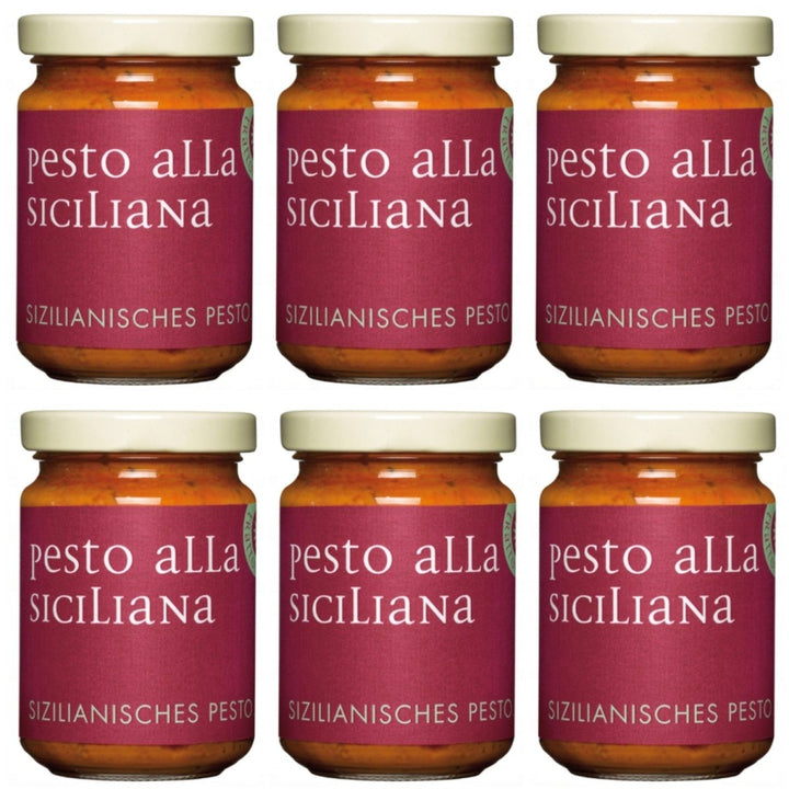 La Gallinara Trattoria Anna Pesto Siciliano Sizilianisches Pesto Italien (6 x 130g) - Versanel - 