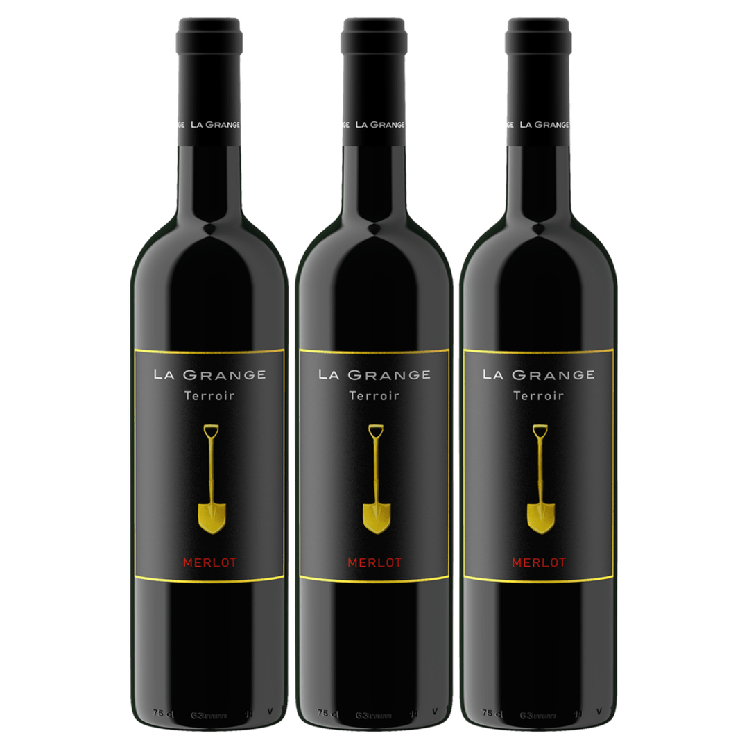 La Grange Terroir Merlot IGP Pays d'Oc Rotwein Wein Trocken Languedoc Frankreich (3 x 0,75l) - Versanel - Wein
