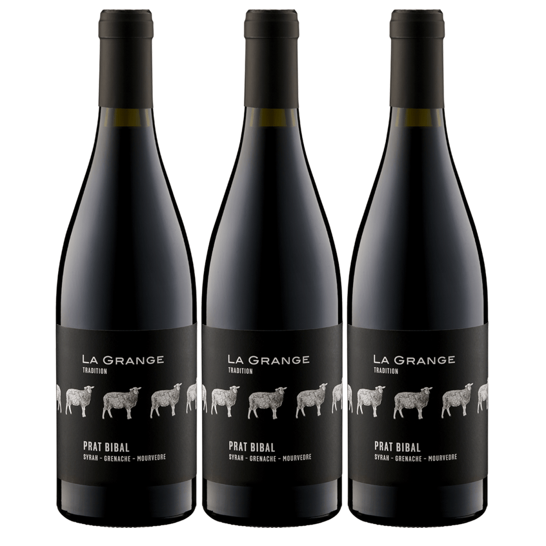 La Grange Tradition Prat Bibal AOP Languedoc Rotwein Wein Trocken Languedoc Frankreich (3 x 0,75l) - Versanel - Wein