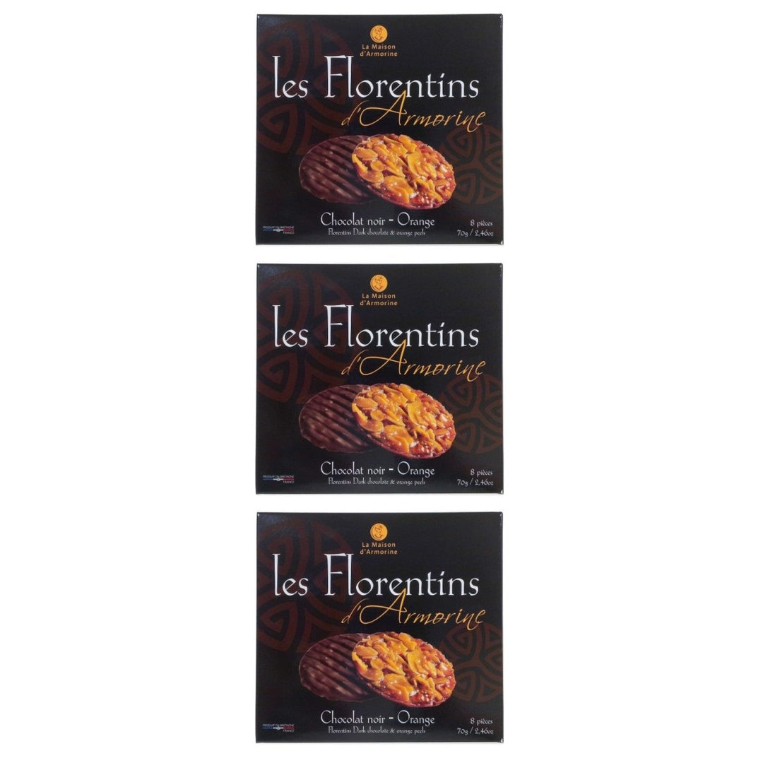 La Maison d'Armorine Florentiner Zartbitterschokolade Frankreich (3 x 70g) - Versanel - 