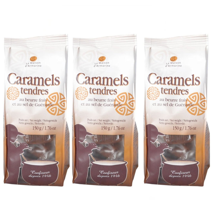 La Maison d'Armorine Gesalzene Butterkaramellbonbons Frankreich (3 x 150g) - Versanel - 