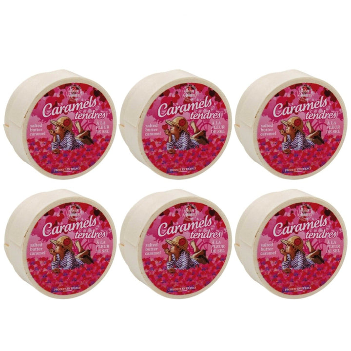 La Maison d'Armorine Gesalzene Butterkaramellbonbons in Holzschachtel Herzformig Frankreich (6 x 40g) - Versanel - 