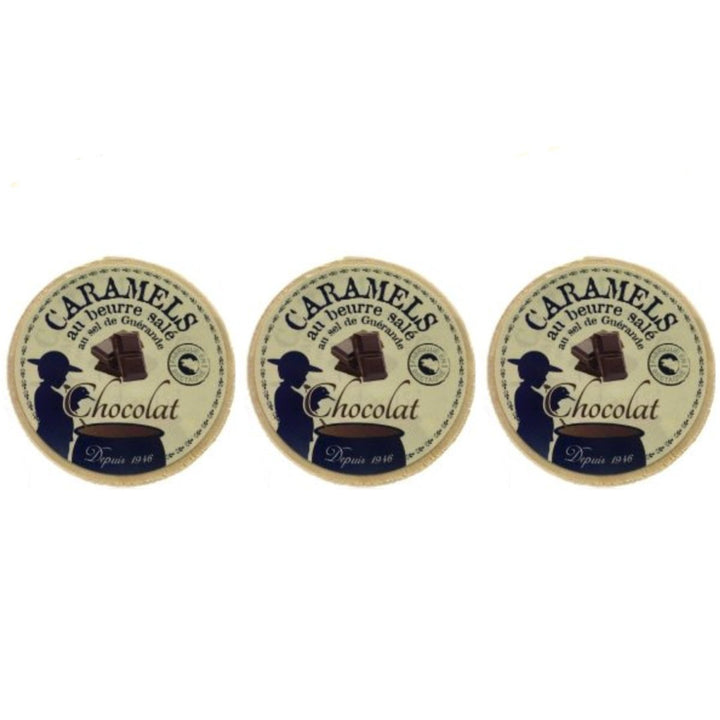 La Maison d'Armorine Gesalzene Butterkaramellbonbons mit Schokolade in Holzschachtel Frankreich (3 x 50g) - Versanel - 