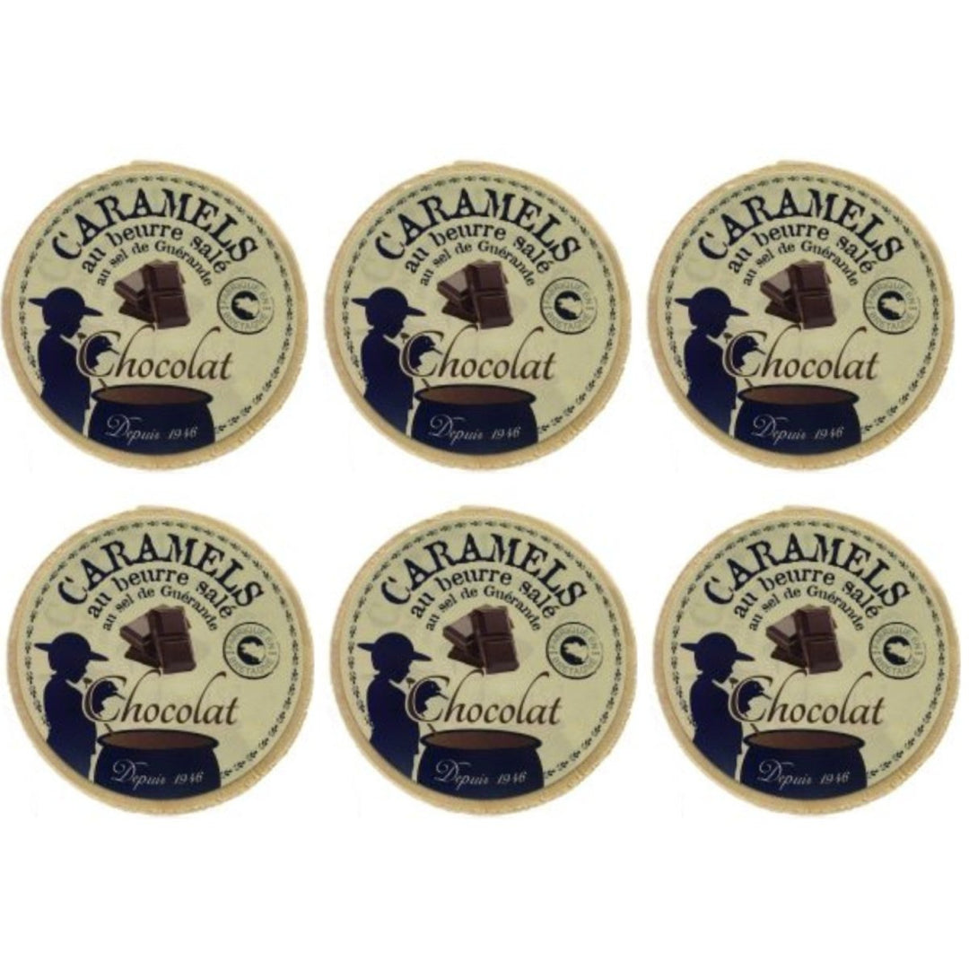La Maison d'Armorine Gesalzene Butterkaramellbonbons mit Schokolade in Holzschachtel Frankreich (6 x 50g) - Versanel - 