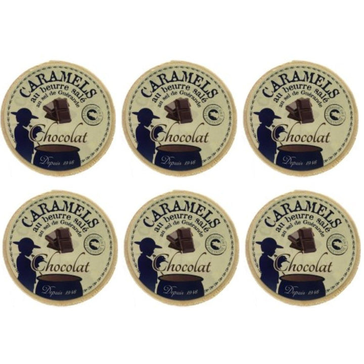 La Maison d'Armorine Gesalzene Butterkaramellbonbons mit Schokolade in Holzschachtel Frankreich (6 x 50g) - Versanel - 