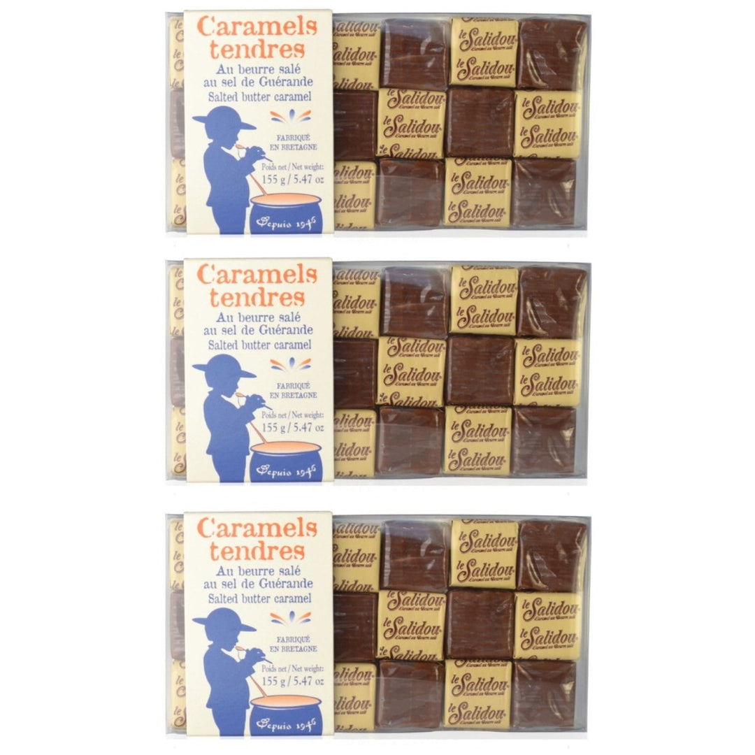 La Maison d'Armorine Gesalzene Butterkaramellbonbons Schachtel Frankreich (3 x 155g) - Versanel - 