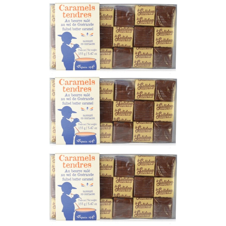 La Maison d'Armorine Gesalzene Butterkaramellbonbons Schachtel Frankreich (3 x 155g) - Versanel - 