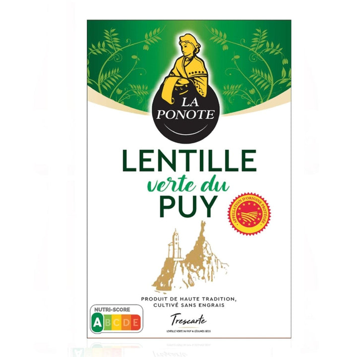 La Ponote Lentilles Vertes du Puy Grüne Linsen (10 x 500g) - Versanel - 