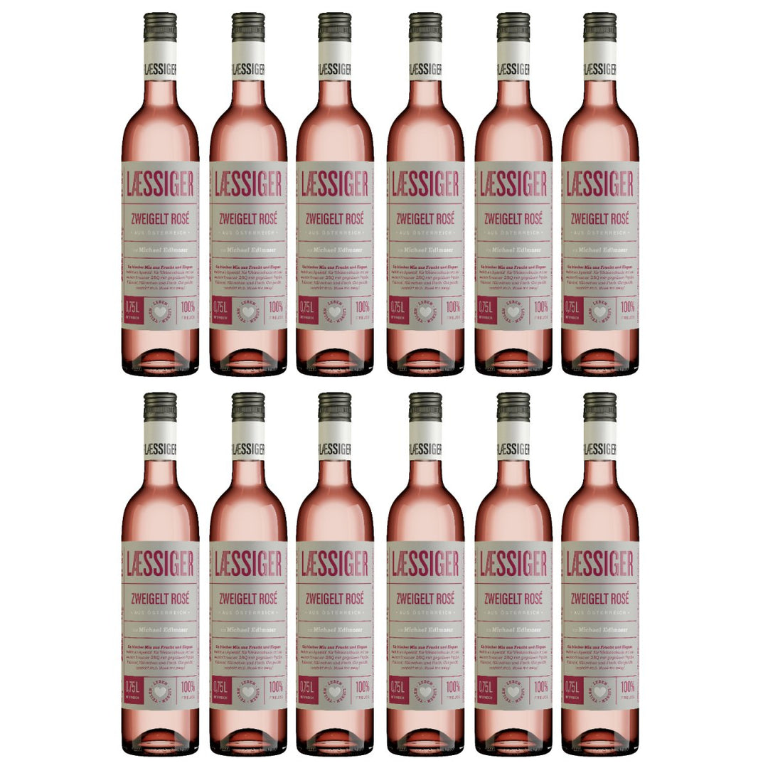 Laessiger Zweigelt Rosé Roséwein Wein Trocken Niederösterreich Österreich (12 x 0,75l) - Versanel - Wein