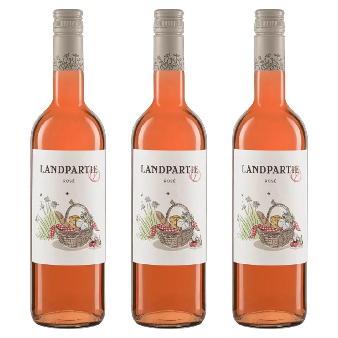 LANDPARTY Rosé Roséwein Halbtrocken Deutschland (3 x 0.75l) - Versanel - 